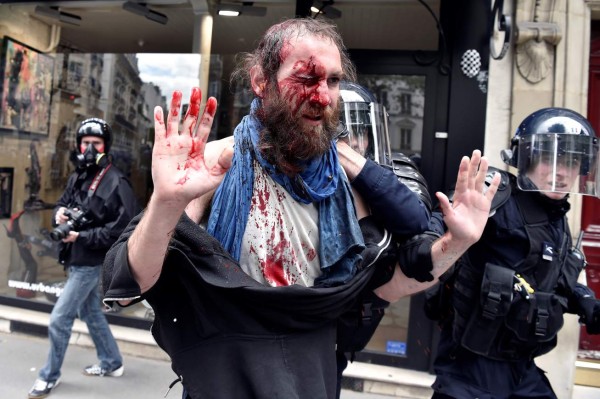Violentas protestas dejan heridos y detenidos en Francia