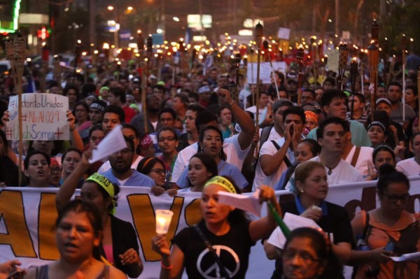 Indignados en San Pedro Sula marchan nuevamente