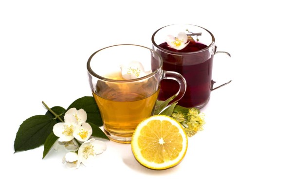 two transparent glasses with improving drinks, a still life on a subject drinks