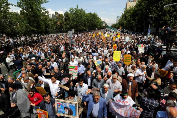 Masivas protestas en Irán contra la retirada de EEUU del acuerdo nuclear