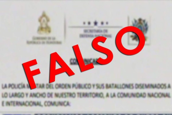 No se deje sorprender: comunicado de PM es falso