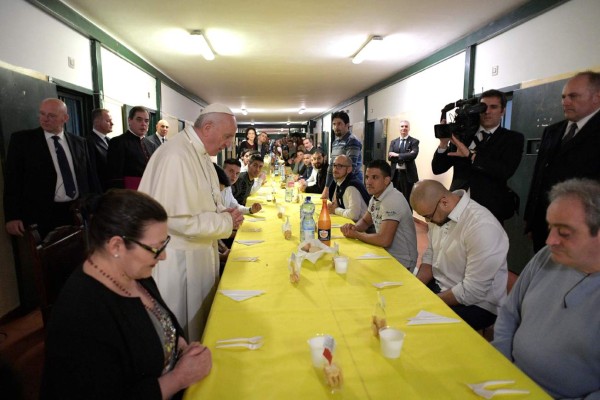 Pope Francis holds an ordination mass on April 25, 2021 at St. Peter's Basilica in The Vatican, during which he is to ordain nine priests for his diocese as bishop of Rome. (Photo by Alberto PIZZOLI / AFP)