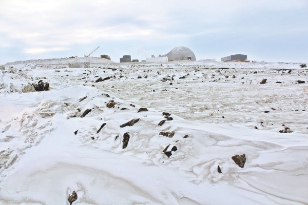 Extrayendo oro a 45 grados bajo cero