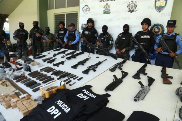 Decomisan arsenal en el norte de Honduras