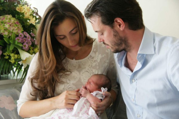 Los príncipes presentan a Amalia de Luxemburgo