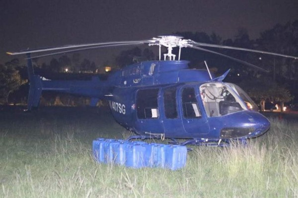 Abandonan helicóptero cerca de la frontera de Honduras