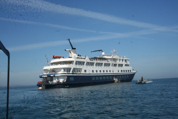 Felicidad en Tela por llegada del primer crucero en 30 años