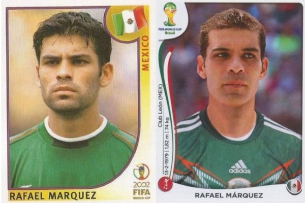 El antes y el después de los jugadores en las vistas del álbum Panini