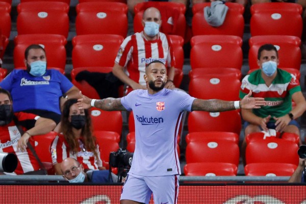 ¡Golazo! Memphis Depay se estrena como goleador del Barcelona en la liga española