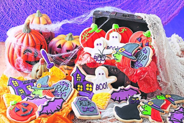 Colorful cookies for halloween party