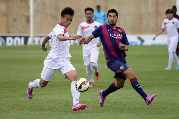Suárez marca dos goles en un amistoso con el Barcelona B