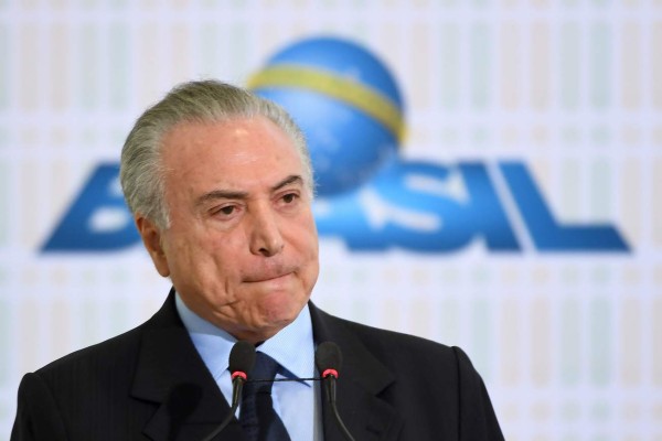 Michel Temer, acusado de liderar esquema 'criminal” de corrupción