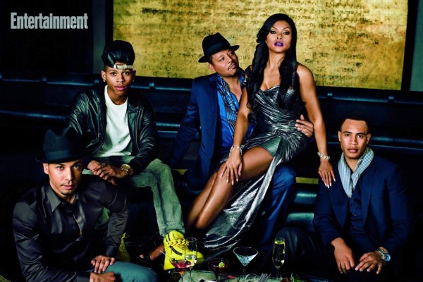 Empire (TV SHOW) (l-r) Tiraji P. Henson and Terrence Howard, grace the cover of Entertainment Weekly March edition. Bryshere Y. Gray, Jussie Smollett, Trai Byers Photographed February 12, 2015 at the Up and Down Club in New York, NY. Photograph by Marc Hom