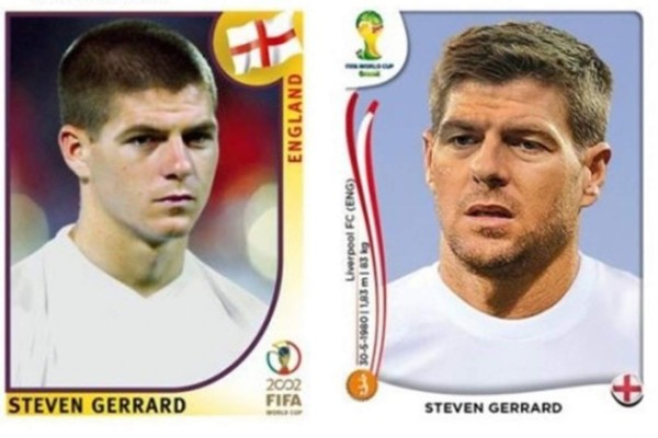 El antes y el después de los jugadores en las vistas del álbum Panini