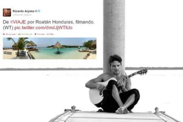 Ricardo Arjona comparte foto de su estadía en Roatán