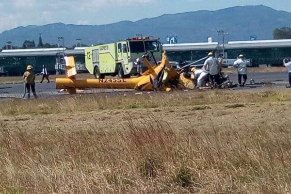 Localizan frasco de cocaína en helicóptero accidentado en Guatemala