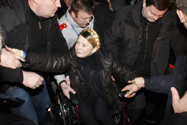 Yulia Timoshenko sale de la prisión
