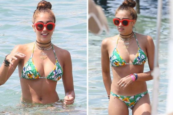 Hija de Madonna luce escote en Francia