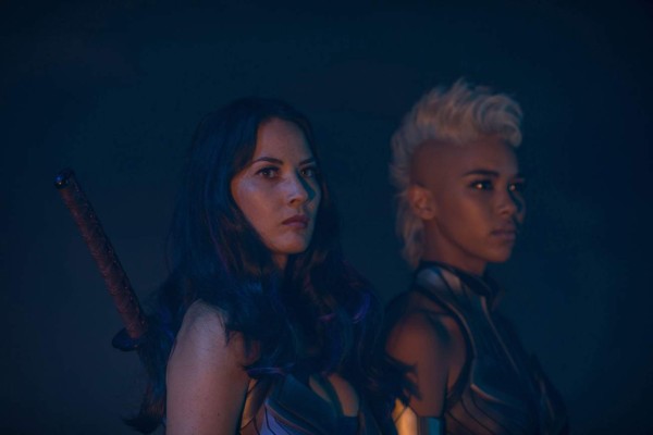 UNDATED -- BC-HOLLYWOOD-WATCH-OLIVIA-MUNN-ART-NYTSF -- In the new superhero movie “X-Men: Apocalypse,” Olivia Munn (left) plays Psylocke and Alexandra Shipp plays Storm. (CREDIT: Photo copyright 2016 Twentieth Century Fox.)--ONLY FOR USE WITH ARTICLE SLUGGED -- BC-HOLLYWOOD-WATCH-OLIVIA-MUNN-ART-NYTSF -- OTHER USE PROHIBITED.