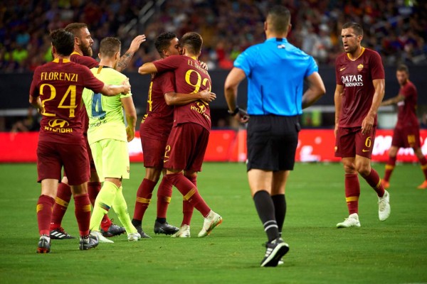 La Roma vence ahora en amistoso al Barcelona