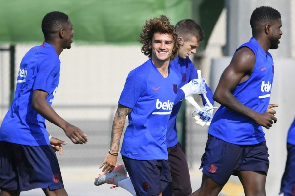 Griezmann realizó su primer entrenamiento con el Barcelona