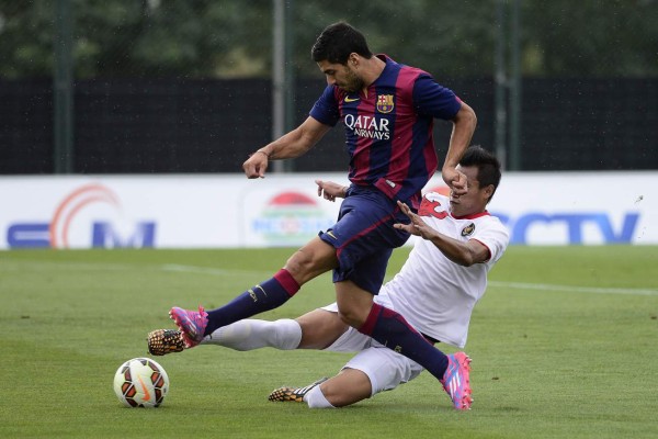Suárez marca dos goles en un amistoso con el Barcelona B