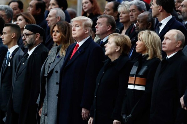 Líderes mundiales conmemoran en París los 100 años del fin de la I Guerra Mundial