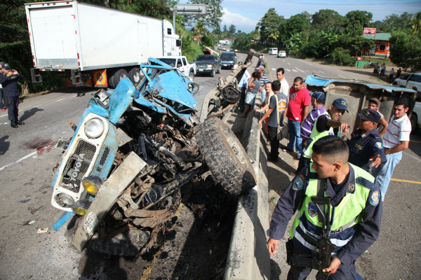Ganadero y su hijo mueren en accidente vehicular en Santa Cruz de Yojoa