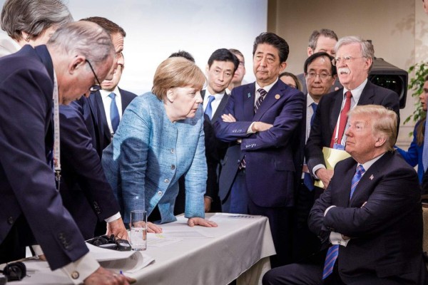 La foto viral que muestra la tensa cumbre del G7 entre Trump y sus aliados