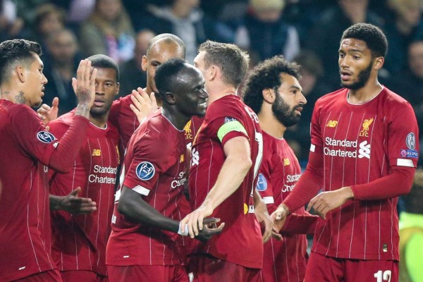 Video: Liverpool goleó en Bélgica y encarrila su pase a octavos de la Champions League