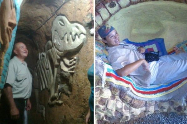 Un 'hombre topo' demuestra el placer de vivir bajo tierra