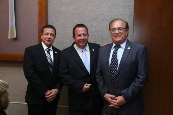 Jhonny Chahín, Edward Handal y Octavio Membreño