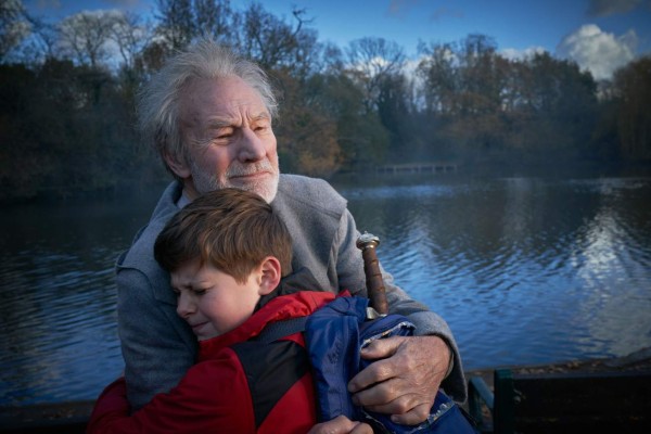 DF-05723 - Patrick Stewart and Louis Ashbourne Serkis in Twentieth Century Fox’s THE KID WHO WOULD BE KING. Photo Credit: Kerry Brown.