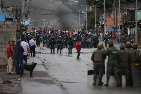 Caótico lunes en la capital de Honduras