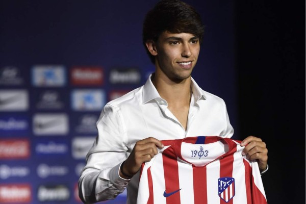 Joao Félix fue presentado como el flamante fichaje del Atlético de Madrid