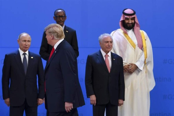 Trump habló brevemente con Putin durante la cumbre del G20 en Buenos Aires