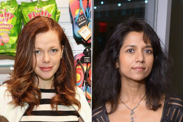 (COMBO) This combination of file pictures created on May 08, 2018 shows Michelle Manning Barish (L) on May 03, 2016 in New York and Producer Tanya Selvastram on February 20, 2014 in New York City. New York state's top prosecutor, Eric Schneiderman, a public champion of the #MeToo movement, resigned on Monday hours after being accused by The New Yorker magazine of physically assaulting four women. The two women spoke to the magazine on the record, Michelle Manning Barish and Tanya Selvastram alleged that Schneiderman repeatedly hit them, often after drinking, frequently in bed and never with their consent. / AFP PHOTO / GETTY IMAGES NORTH AMERICA / Robin Marchant AND Michael loccisano