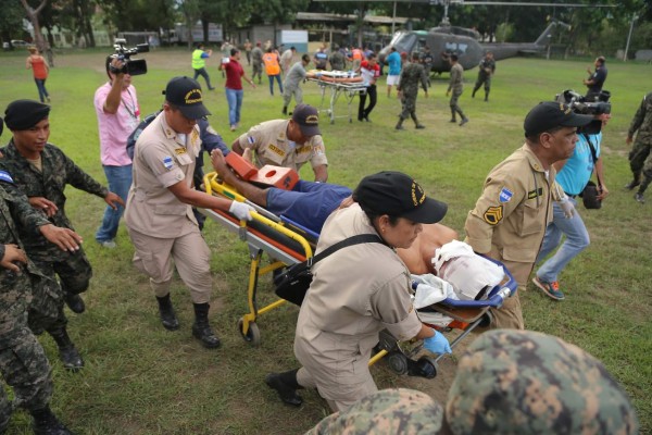 Graves tres heridos que trasladaron en helicóptero militar desde Yoro