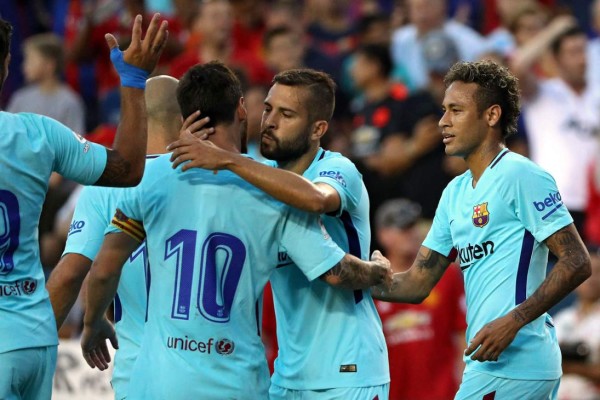 Neymar dio el triunfo al Barcelona en amistoso contra el Manchester United
