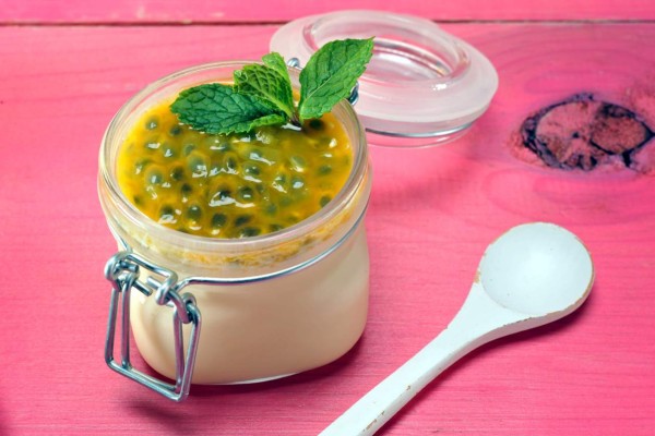 Dulce de queso con maracuyá