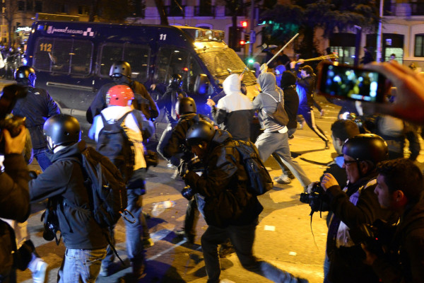 Gigantesca marcha en Madrid contra la austeridad termina con altercados