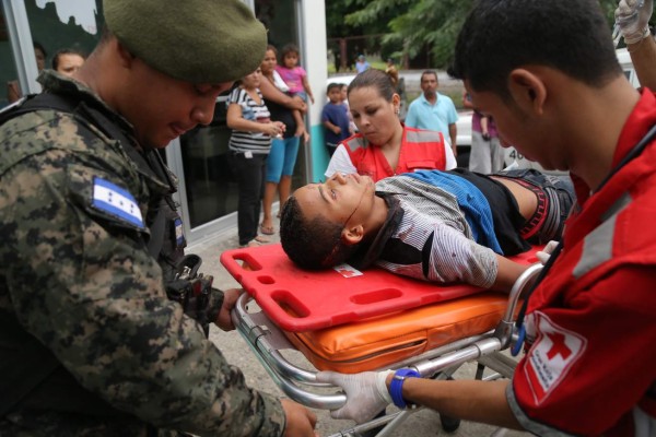 Graves tres heridos que trasladaron en helicóptero militar desde Yoro