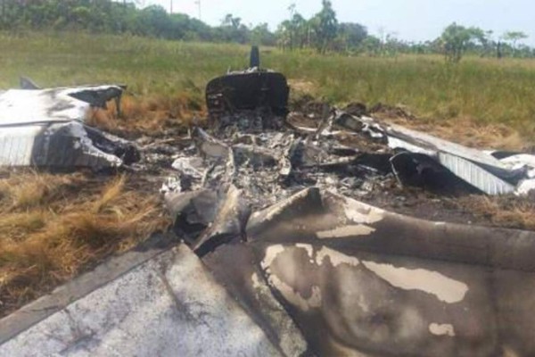 Cae avioneta con 600 kilos de cocaína en La Mosquitia