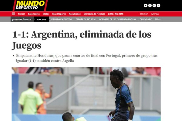 Reacción de los medios argentinos tras la pérdida de su selección ante Honduras