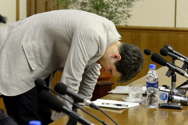 (FILES) This file photo taken on February 29, 2016 and released by North Korea's official Korean Central News Agency (KCNA) on March 1, 2016 shows US student Otto Frederick Warmbier who was arrested for committing hostile acts against North Korea, speaking at a press conference in Pyongyang. North Korea has released 22-year-old US student Otto Warmbier from a 15 year sentence of hard labor, officials said June 13, 2017, as former US basketball star Dennis Rodman arrived in Pyongyang. State Department spokeswoman Heather Nauert confirmed a message from US Senator Rob Portman announcing the release, 18 months after the young man was detained.REPUBLIC OF KOREA OUT AFP PHOTO / KCNA via KNSTHIS PICTURE WAS MADE AVAILABLE BY A THIRD PARTY. AFP CAN NOT INDEPENDENTLY VERIFY THE AUTHENTICITY, LOCATION, DATE AND CONTENT OF THIS IMAGE. THIS PHOTO IS DISTRIBUTED EXACTLY AS RECEIVED BY AFP. ---EDITORS NOTE--- RESTRICTED TO EDITORIAL USE - MANDATORY CREDIT 'AFP PHOTO/KCNA VIA KNS' - NO MARKETING NO ADVERTISING CAMPAIGNS - DISTRIBUTED AS A SERVICE TO CLIENTS / AFP PHOTO / KCNA / Handout
