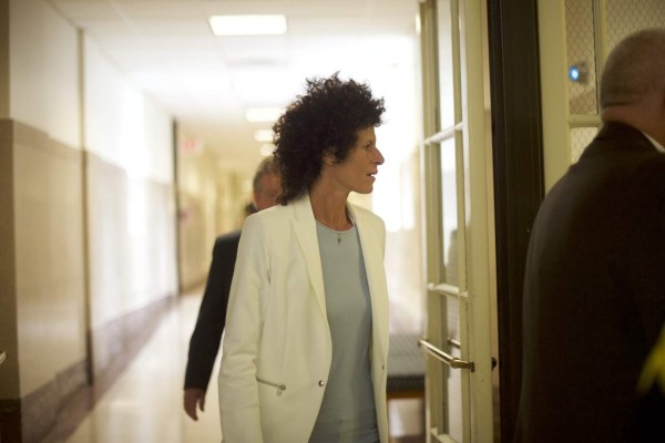 NORRISTOWN, PA - JUNE 7: Bill Cosby accuser Andrea Constand arrives at the Montgomery County Courthouse on the third day of Cosby's sexual assault trial June 7, 2017 in Norristown, Pennsylvania. A former Temple University employee alleges that the entertainer drugged and molested her in 2004 at his home in suburban Philadelphia. More than 40 women have accused the 79 year old entertainer of sexual assault. Mark Makela/Getty Images/AFP== FOR NEWSPAPERS, INTERNET, TELCOS & TELEVISION USE ONLY ==