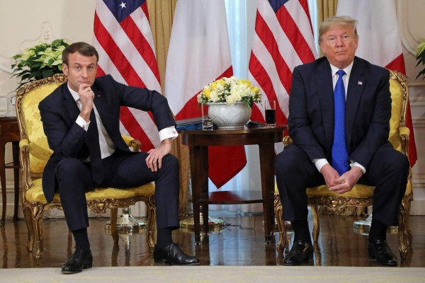 Trump y Macron se enfrentan frente a los medios en cumbre de la OTAN