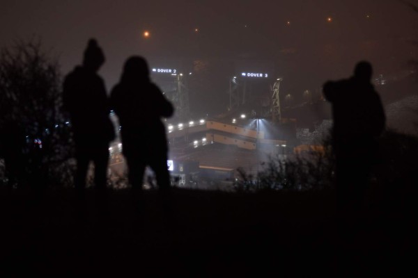A ferry is seen at the port of Dover in Kent, south east England on January 31, 2020, the day that the UK formally leaves the European Union. - Brexit supporters gathered outside parliament on Friday to cheer Britain's departure from the European Union following three years of epic political drama -- but for others there were only tears. After 47 years in the European fold, the country leaves the EU at 11:00pm (2300 GMT) on Friday, with a handful of the most enthusiastic supporters gathering opposite the Houses of Parliament 12 hours before the final countdown. (Photo by Ben STANSALL / AFP)