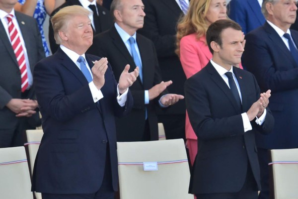 Macron sella su amistad con Trump en el día de la fiesta nacional francesa