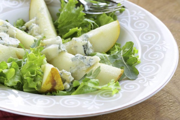 Ensalada de peras con queso azul